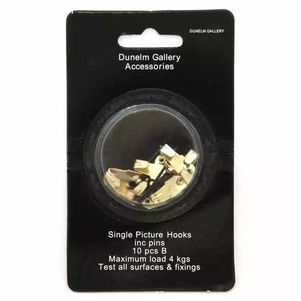 Dunelm Pack Of 10 Single Picture Hooks 1 Dunelm Pack Of 10 Single Picture Hooks