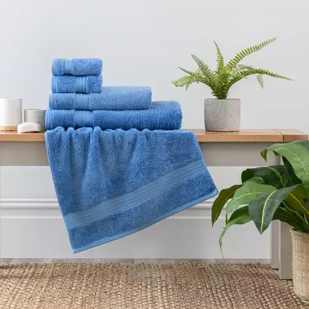 Dunelm Cornflower Egyptian Cotton Towel 1 Dunelm Cornflower Egyptian Cotton Towel