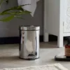 Dunelm Bathroom Basics 3-Litre Silver Pedal Bin