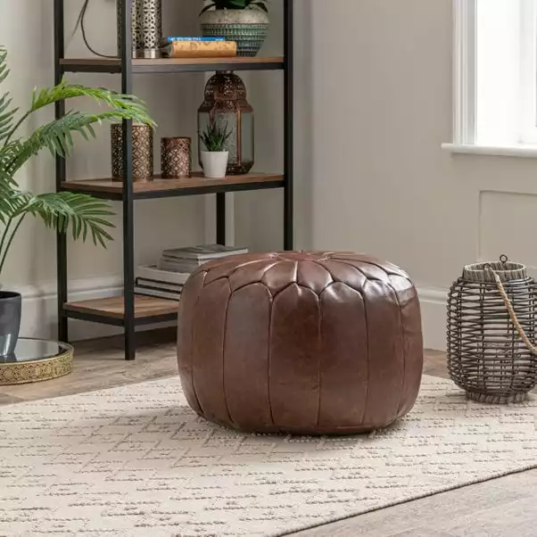 Dunelm Moroccan Stitched Pouffe 1 Dunelm Moroccan Stitched Pouffe