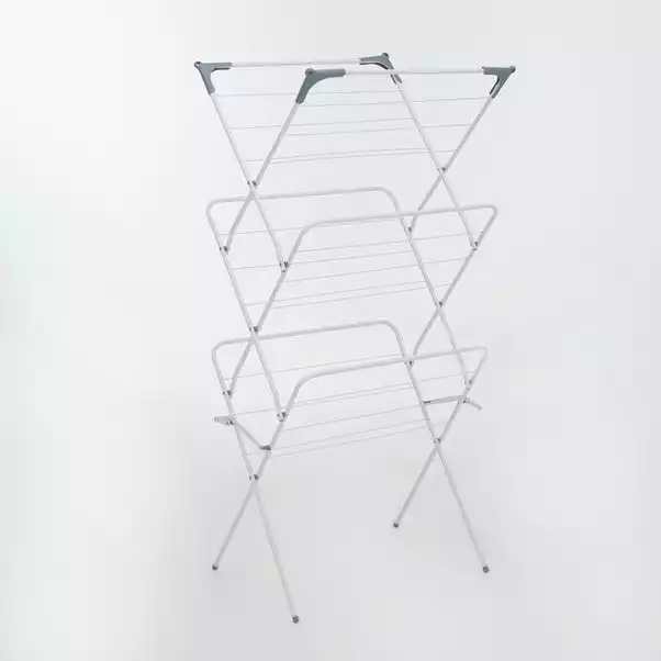 Dunelm White Deluxe 3 Tier Airer 1 Dunelm White Deluxe 3 Tier Airer