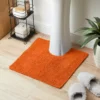 Dunelm Super Soft Reversible Burnt Orange Pedestal Mat