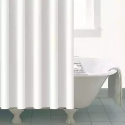 Dunelm Essentials White Peva Shower Curtain