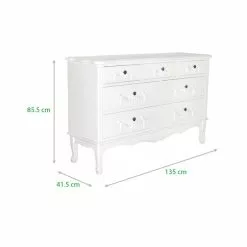 Dunelm Toulouse 7 Drawer Chest, Ivory 7 Dunelm Toulouse 7 Drawer Chest, Ivory -Dunelm Sales Store 30205873 alt03