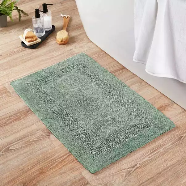 Dunelm Super Soft Reversible Seafoam Bath Mat 1 Dunelm Super Soft Reversible Seafoam Bath Mat