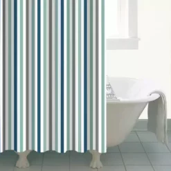 Dunelm Nautical Bold Stripe Shower Curtain