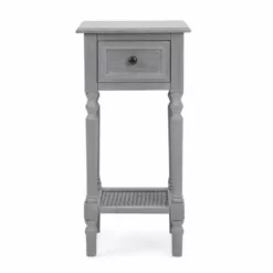 Dunelm Lucy Cane Grey Telephone Table
