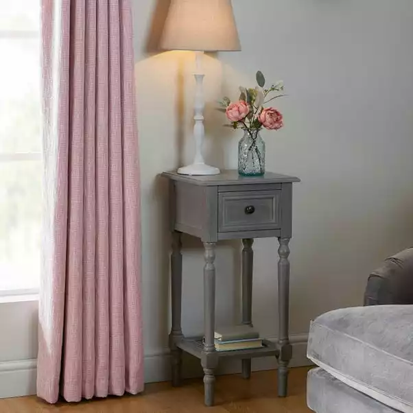 Dunelm Lucy Cane Grey Telephone Table 2 Dunelm Lucy Cane Grey Telephone Table - Image 2