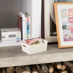 Curver 4L Vintage White Basket 8 Curver 4L Vintage White Basket -Dunelm Sales Store 30271751 alt02