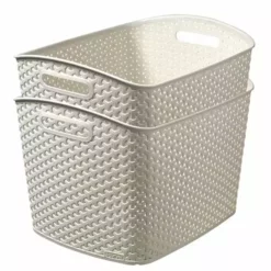 Curver 28L Vintage White Basket 10 Curver 28L Vintage White Basket -Dunelm Sales Store 30271760 alt05