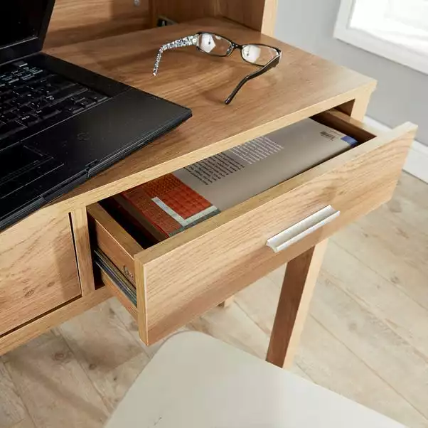 Dunelm Regis Oak Hideaway Console Desk 3 Dunelm Regis Oak Hideaway Console Desk - Image 3