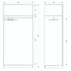 Harmony Acton Double Wardrobe, White -Dunelm Sales Store 30424018 alt09