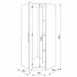 Harmony Acton Corner Wardrobe, White -Dunelm Sales Store 30424021 alt08