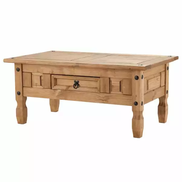 Seconique Corona Pine Coffee Table With Drawer 1 Seconique Corona Pine Coffee Table With Drawer