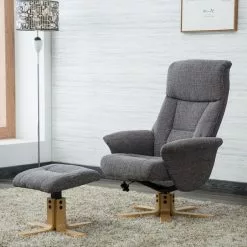 Dunelm Whitham Swivel Recliner Chair - Grey