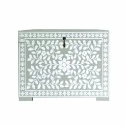 Dunelm Grey And White Hand Painted Chest