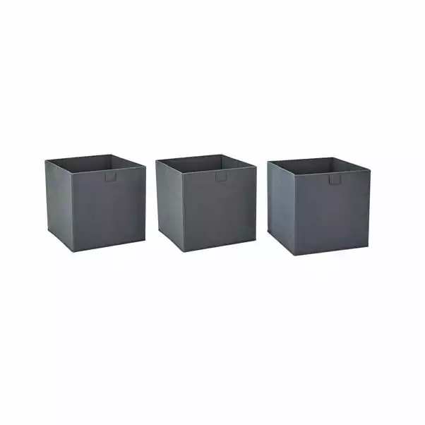 Dunelm Set Of 3 Grey Foldable Storage Boxes 1 Dunelm Set Of 3 Grey Foldable Storage Boxes
