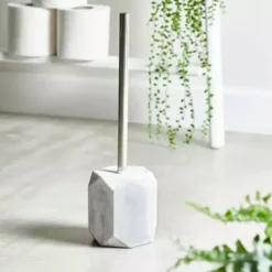 Dunelm Marble Effect Resin Toilet Brush