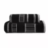 Dunelm Sheared Stripe Black Towel