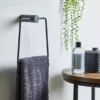 Elements Matt Black Towel Ring