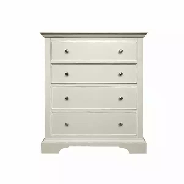 Dunelm Charlotte 4 Drawer Chest, Ivory 1 Dunelm Charlotte 4 Drawer Chest, Ivory