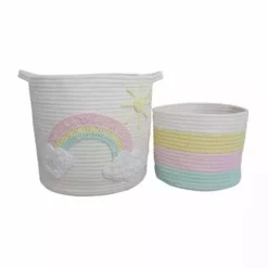 Dunelm Unicorn Dreams Pack Of 2 Storage Baskets