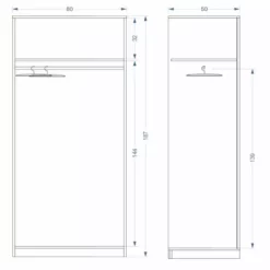 Harmony Euston Double Wardrobe, White -Dunelm Sales Store 30619258 alt09