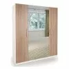 Harmony Euston 4 Door Wardrobe, White & Mirrored