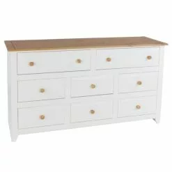 Core Capri 8 Drawer Chest, White &Pine