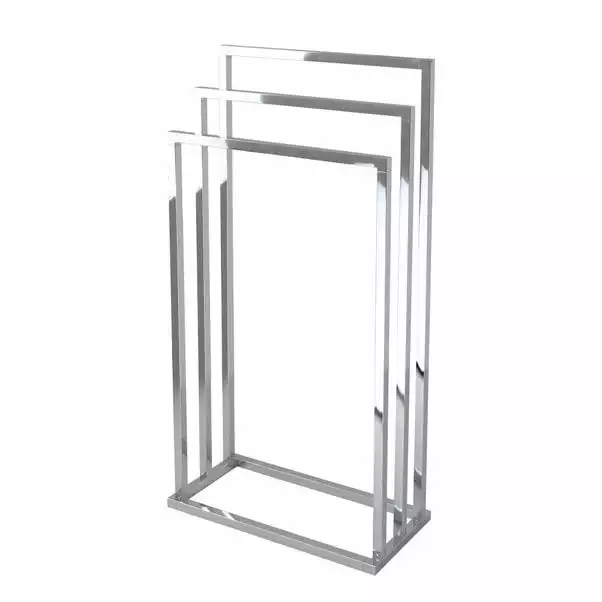Lloyd Pascal Chrome 3 Rail Towel Stand 1 Lloyd Pascal Chrome 3 Rail Towel Stand