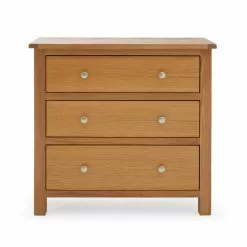 Dunelm Bromley 3 Drawer Chest, Oak