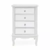 Dunelm Palais 4 Drawer Bedside Table, Ivory & Mirrored
