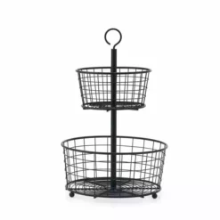 Dunelm 2 Tier Wire Fruit Bowl