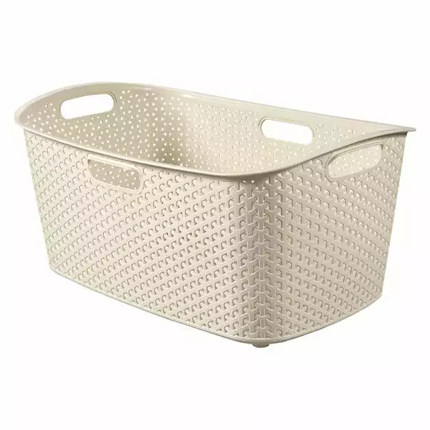 Curver My Style Cream 50 Litre Laundry Basket 1 Curver My Style Cream 50 Litre Laundry Basket