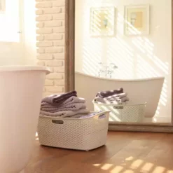 Curver My Style Cream 50 Litre Laundry Basket 11 Curver My Style Cream 50 Litre Laundry Basket -Dunelm Sales Store 30651697 alt05
