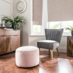 Dunelm Isla Pouffe - Blush