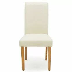 Dunelm Hugo Set Of 2 Faux Leather Cream Dining Chairs -Dunelm Sales Store 30662752 alt03