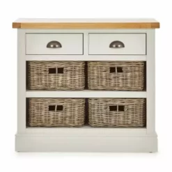 Dunelm Compton Ivory Console Table With Baskets