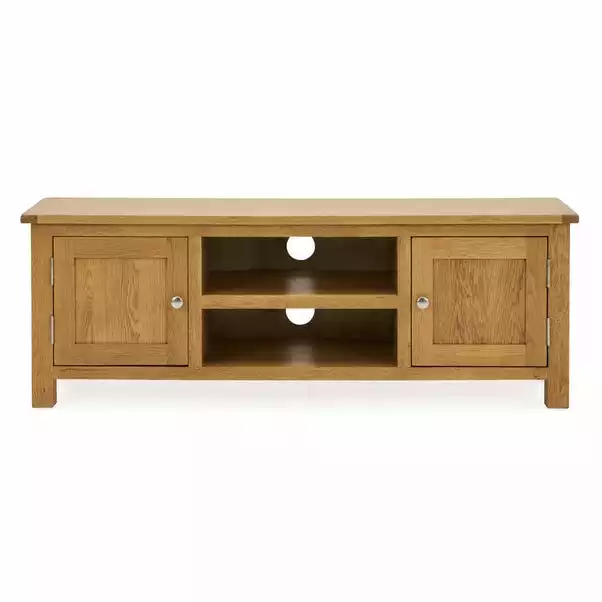 Dunelm Bromley Wide TV Unit Oak 1 Dunelm Bromley Wide TV Unit Oak