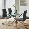 Dunelm Jamison Set Of 2 Faux Leather Grey Dining Chairs