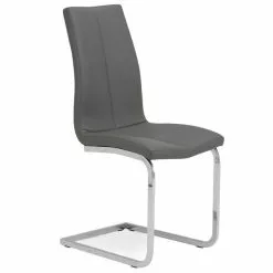 Dunelm Jamison Set Of 2 Faux Leather Grey Dining Chairs -Dunelm Sales Store 30668447 alt02