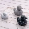 Dunelm Set Of 3 Geo Grey Ceramic Ducks