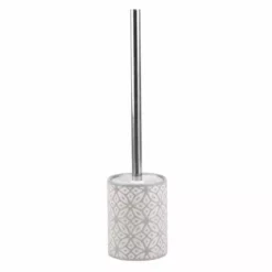 Dunelm Geo Tile Grey Ceramic Toilet Brush