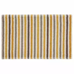 Dunelm Ashbourne Ochre Stripe Bath Mat