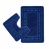 Catherine Lansfield Armoni Navy Bath Mat And Pedestal Mat Set