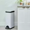 Dunelm White Gloss 30L Slim Bin