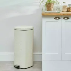 Dunelm Cream 30L Vete Pedal Bin