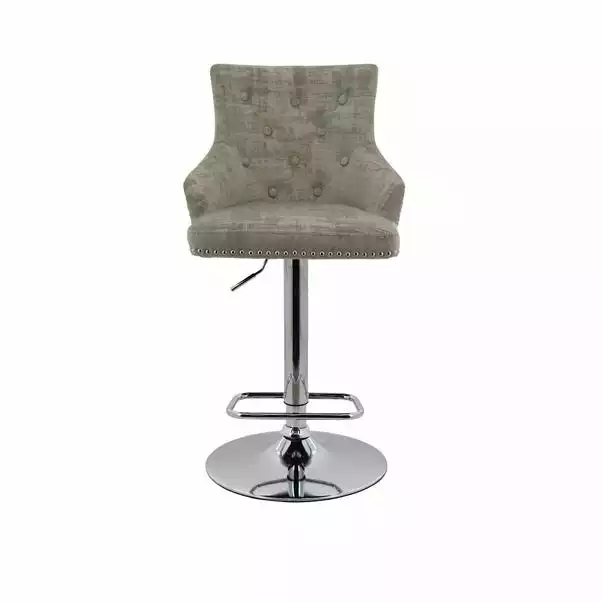 Dunelm Selena Distressed Velvet Bar Stool 2 Dunelm Selena Distressed Velvet Bar Stool - Image 2