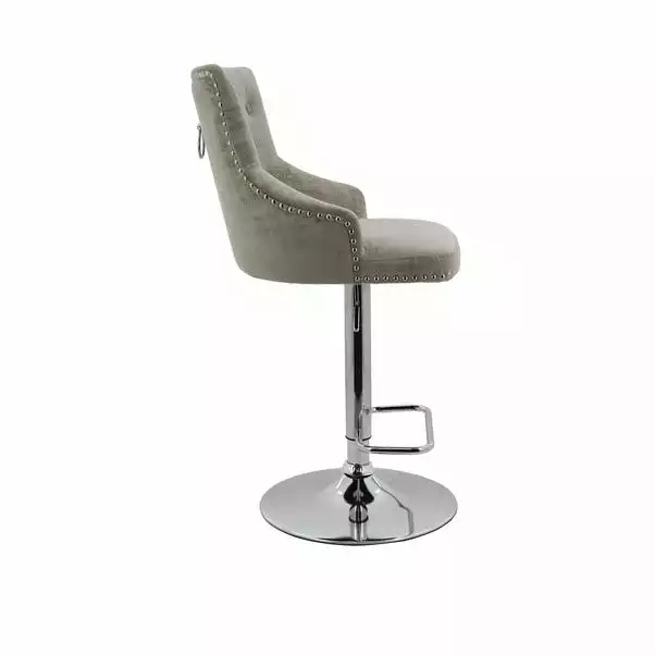 Dunelm Selena Distressed Velvet Bar Stool 3 Dunelm Selena Distressed Velvet Bar Stool - Image 3