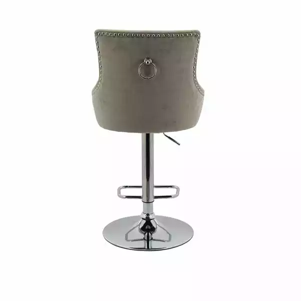 Dunelm Selena Distressed Velvet Bar Stool 4 Dunelm Selena Distressed Velvet Bar Stool - Image 4